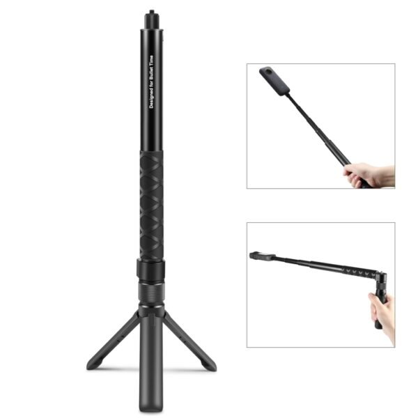Para Insta360 X3 PULUZ mango giratorio trípode de escritorio soporte 110cm palo Selfie monopié