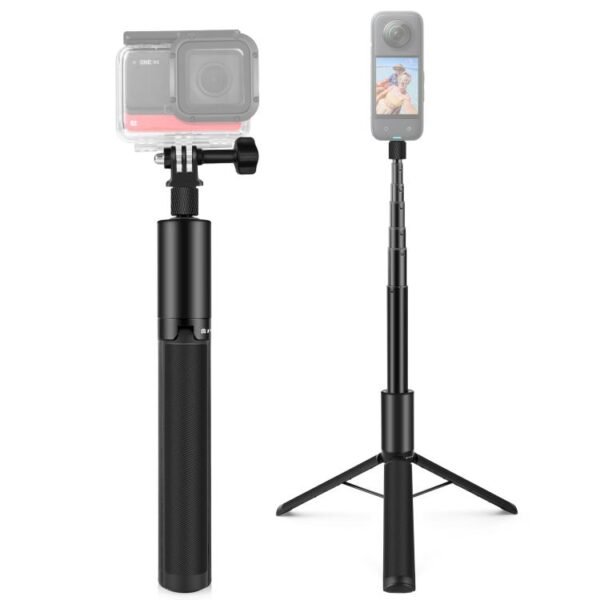 PULUZ 1,22 m Palo Selfie Invisible Retráctil con Trípode para Insta360 X4 / X3